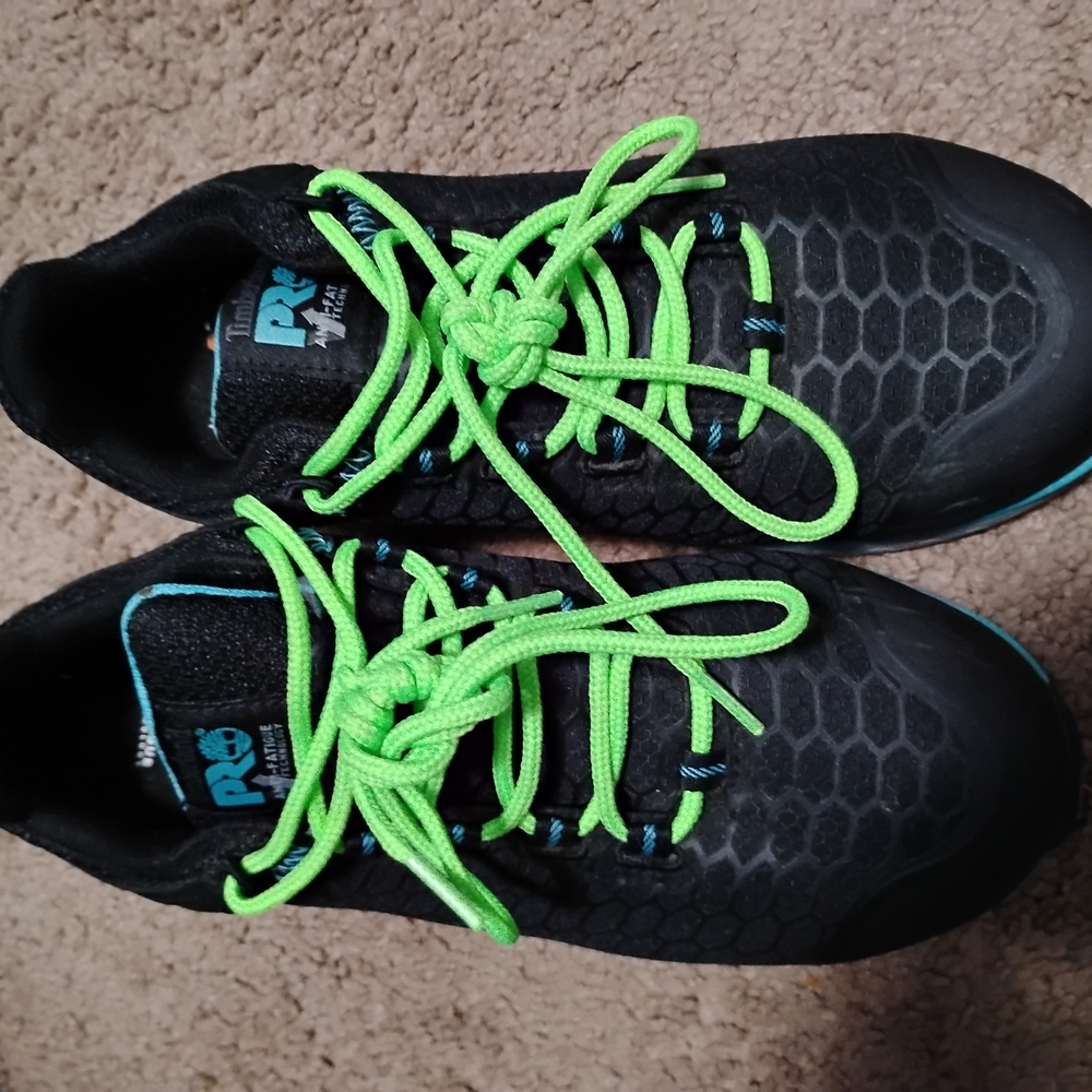 Black and Green Athletic Shoes